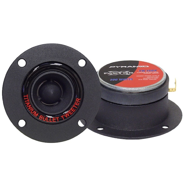 Pyramid 3.25'' 300 Watt Aluminum Die-Cast Super Titanium Tweeter, TW18BK - TW18BK