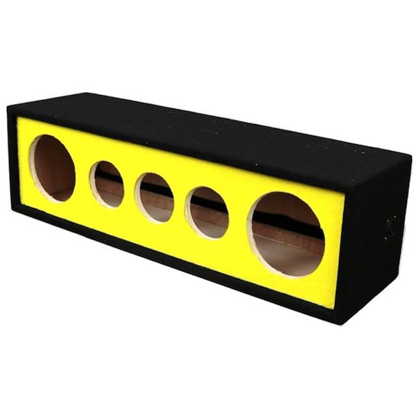 Betterbattery 10 in. 2-Horn 3-Tweeter Side Speaker Enclosure, Yellow - BE3246500