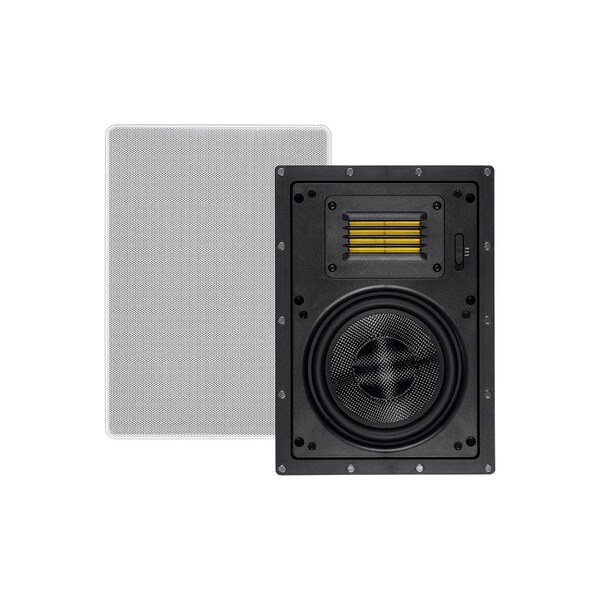Monoprice Amber In-Wall Speakers 6.5" 2-way Carbon Fiber w/Ribbon Tweeter (pair) - 24432