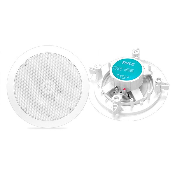 Pyle 6.5 in Weather Proof 2-Way In-Ceiling / In-Wall Stereo Speakers - PWRC61