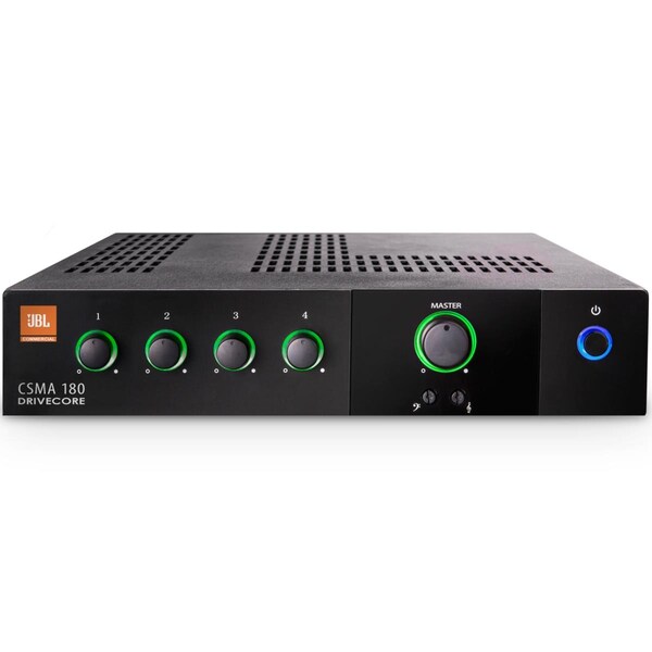 Jbl 4 Input 1 X 80 Watts Drivecore Mixer Amp Fanless, 4 By 8 Ohm - 70-100V 1U - CSMA180