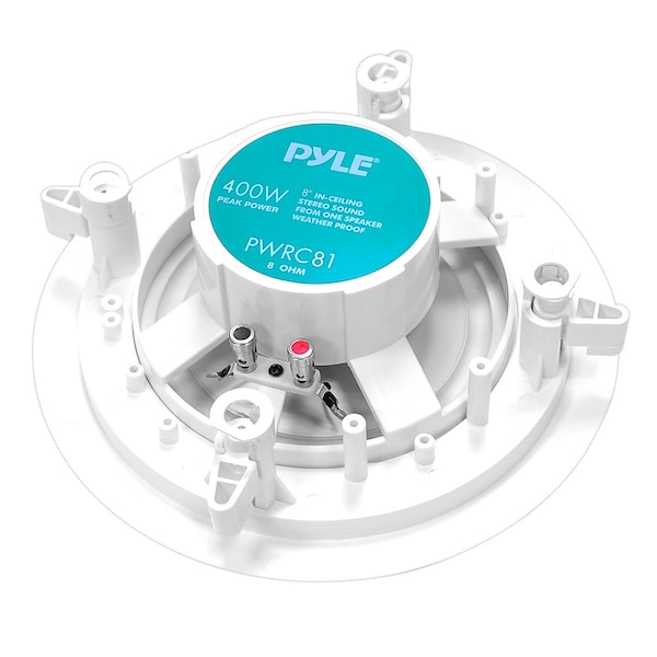 Pyle 8 in Weather Proof 2-Way In-Ceiling / In-Wall Stereo Speakers - PWRC81