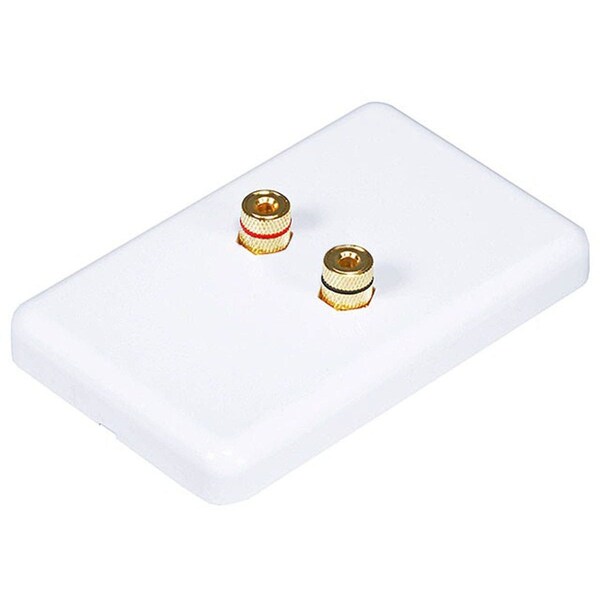 Monoprice Banana Post Wall Plate for 1 Speaker - 3639