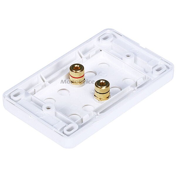 Monoprice Banana Post Wall Plate for 1 Speaker - 3639