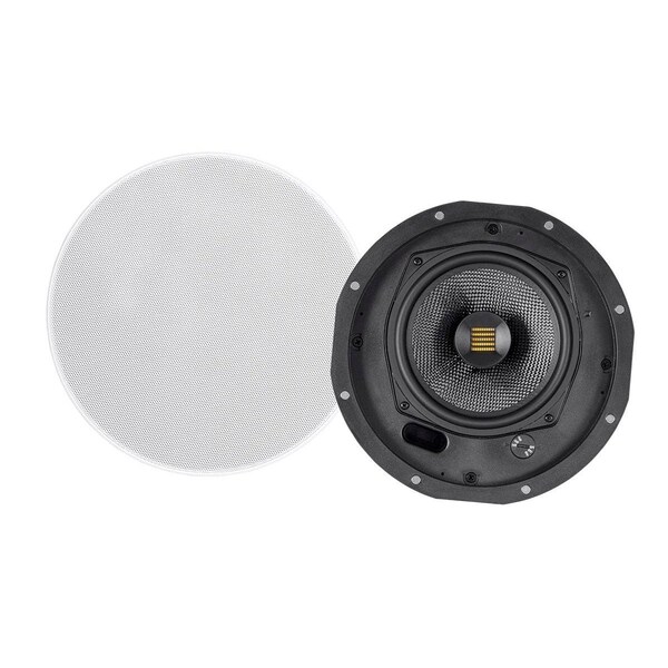Monoprice Amber Ceiling Speakers 6.5-inch 2-way Carbon Fiber with Ribbon Tweeter - 24434