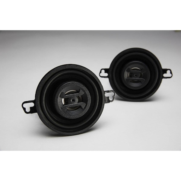 Plugit 3.5 in. 2 Way Zeus Series Coaxial Speakers Black - PL859292