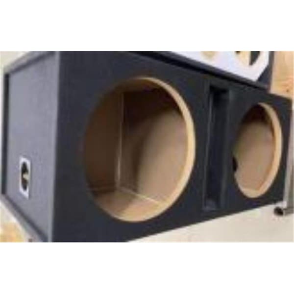 Betterbattery 12 in. Two Woofers Empty Bass Speaker Enclosure with Center Tuned Port - BE3231966
