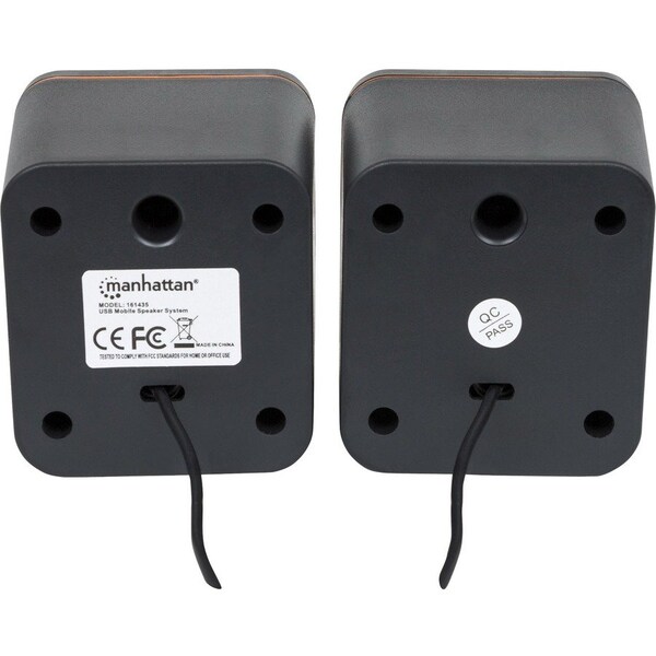 Manhattan - Strategic Manhattan Speaker System - 6 W RMS - Black - 90 Hz to 20 kHz - USB - 161435
