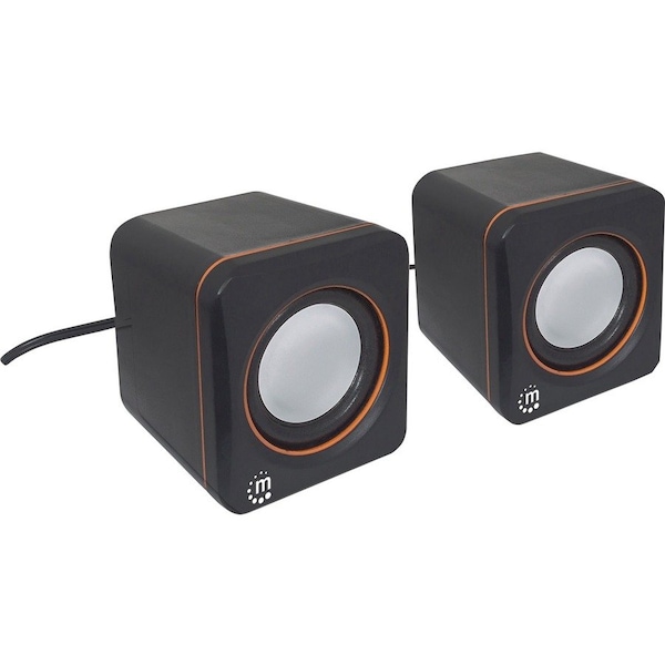 Manhattan - Strategic Manhattan Speaker System - 6 W RMS - Black - 90 Hz to 20 kHz - USB - 161435