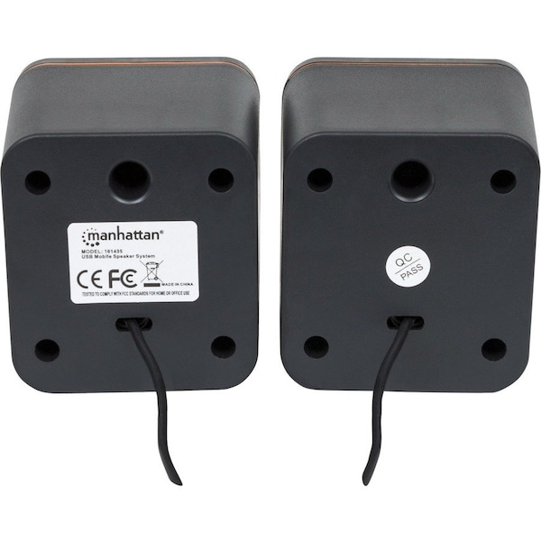 Manhattan - Strategic Manhattan Speaker System - 6 W RMS - Black - 90 Hz to 20 kHz - USB - 161435