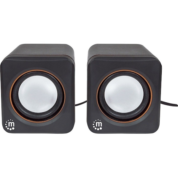Manhattan - Strategic Manhattan Speaker System - 6 W RMS - Black - 90 Hz to 20 kHz - USB - 161435