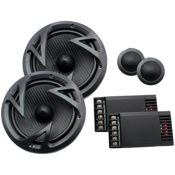 Power Acoustik Edge Series 500 watt 2-Way Component Speaker System, Black - 6.5 in. - EF-60C