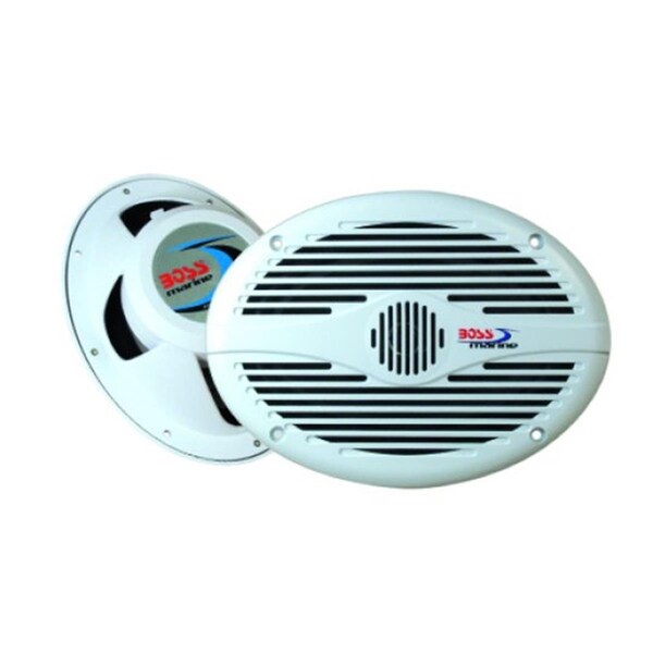 Upgrade 6 in. x 9 in. 2 Way 350 Watt White Marine Speakers - UP3593267