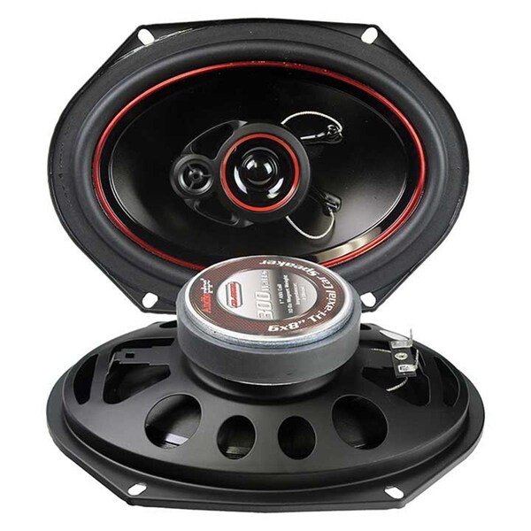 Audiopipe 6 x 8 in. Redline Speaker 3-Way, PP Electroplate Cone - 300W - AU599805