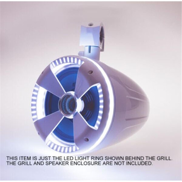 Sound Stream 6.5 in. Bright White LED Speaker Rings - Set of 2 - SSMLED-6W