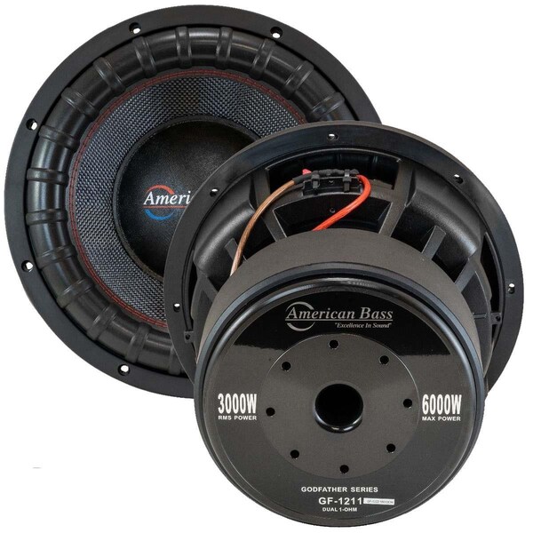 Wci American Bass  12 in. 400 oz Magnet 4 in. Voice Coil Dual 1 Ohm Godfather Woofer - GF1211