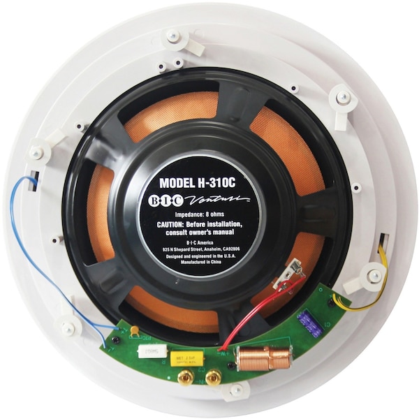 Bic America In-Ceiling 250W 3-Way 10" Speaker with Pivoting Tweeter - H-310C