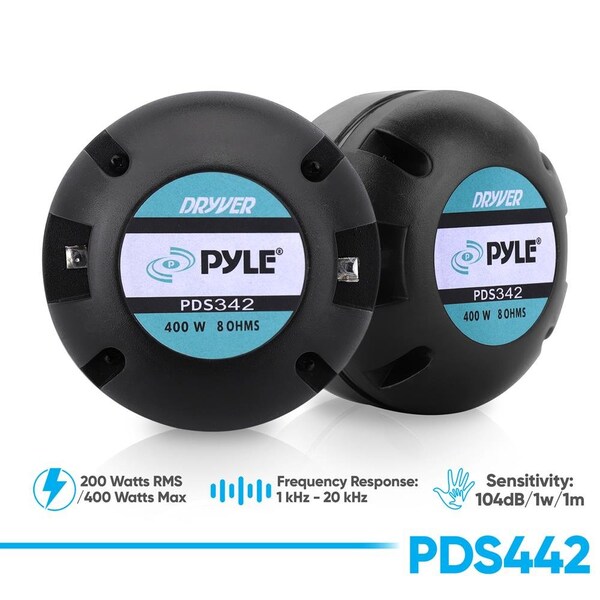 Pyle 1.35" Titanium Horn Driver 8 Ohm 1-3/8" X 18 Tpi, PDS342 - PDS342