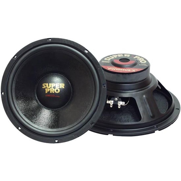 Plugit 12 in. 600 Watt High Performance 8 Ohm Subwoofer - Black - 12.28'' Diameter 5'' Mounting Depth - PL3950465