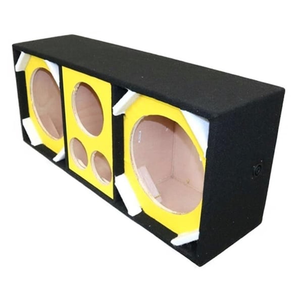 Betterbattery 10 in. Vinyl Two Tweeters Side 1 Horn, Yellow - BE2666792