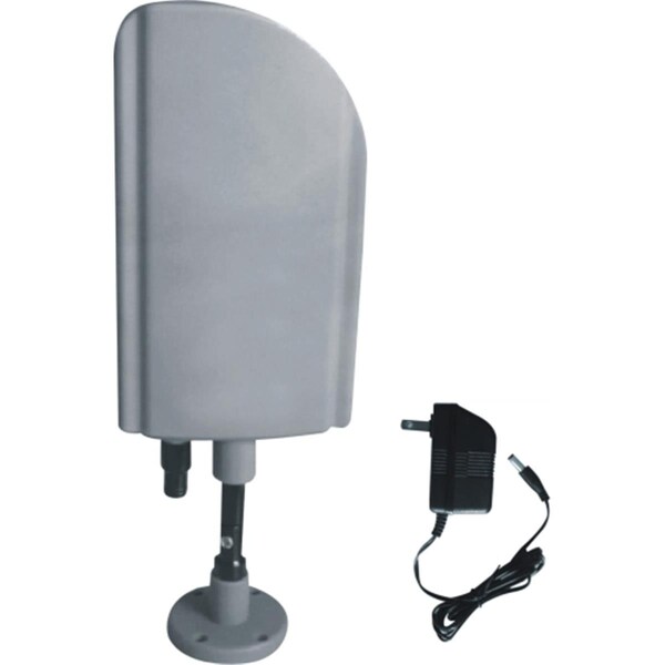 Cb Distributing Indoor & Outdoor TV Antenna with Booster - CUL Approval Adaptor Silver Color - ST2588828