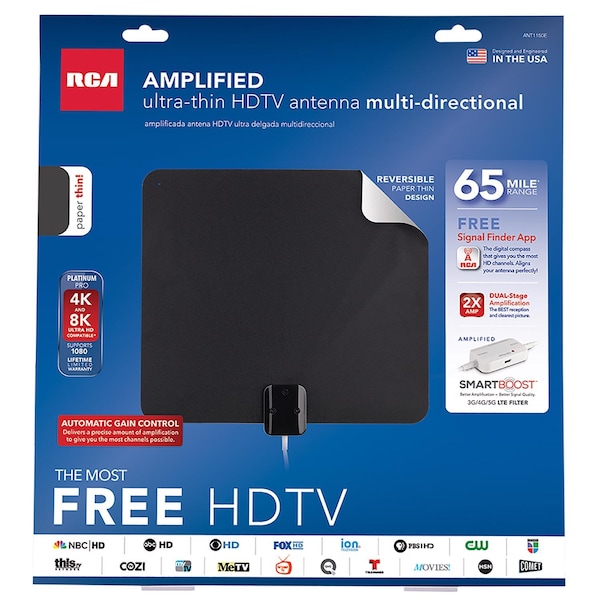 Rca RCA Indoor HDTV Ultra Thin Amplified Antenna 1 pk - ANT1150Z