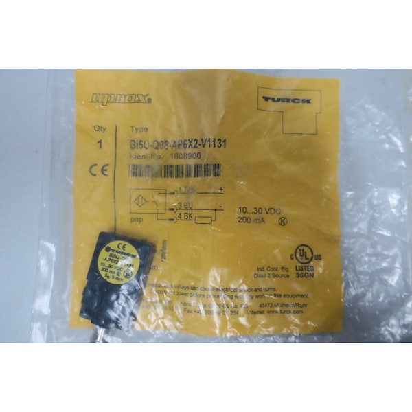 Interruptor de proximidad Turck 10-30V-CD - BI5U-Q08-AP6X2-V1131