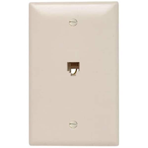 Yhior TPTE1LACC12 Telephone Jack; 1 Gang; Light Almond - YH579623