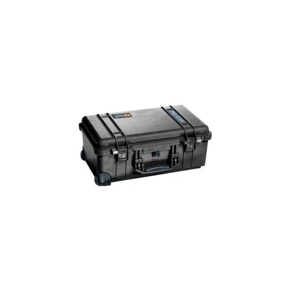 Pelican Products Pelican 1510 Watertight Carry-On Wheeled Case With Foam 19-3/4" x 11" x 7-5/8", Black - 1510-000-110