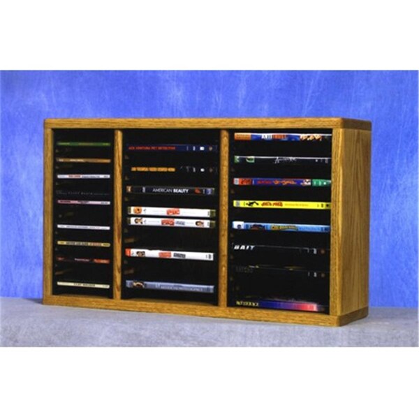 Wood Shed Solid Oak desktop or shelf for CDs and DVDs - Individual Locking Slots - 313-1 CD-DVD