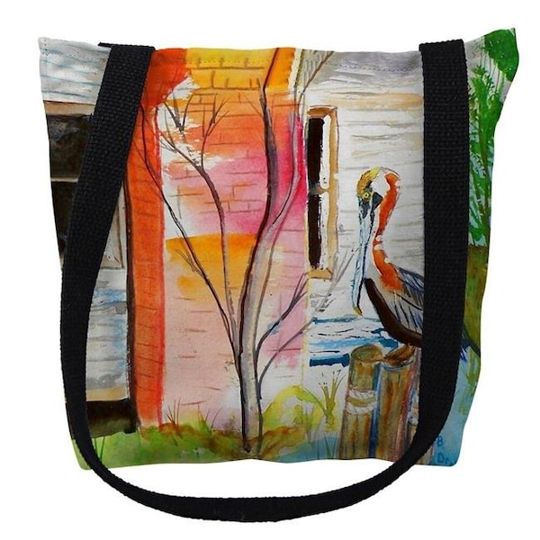 Betsy Drake Betsy Drake TY036M 16 x 16 in. Pelican Tote Bag - Medium - TY036M