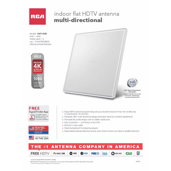 Rca RCA Indoor HDTV Digital Antenna 1 pk - ANT1400E