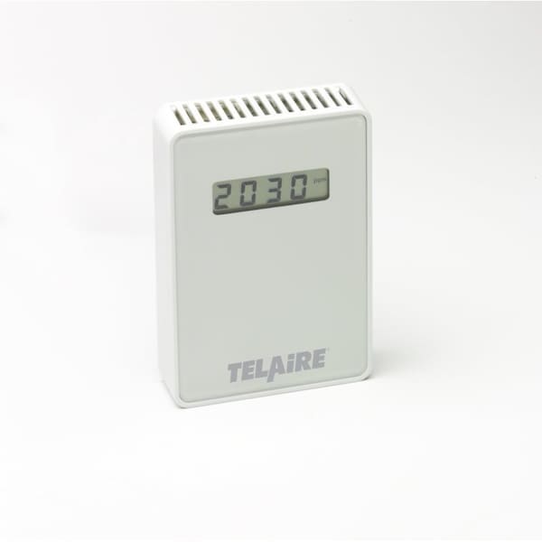 TRANSMISOR DE MONTAJE EN PARED VENTOSTAT DE TELAIRE CON DISPLAY, 1 CANAL DE CO2, TEMPERATURA PASIVA, BACNET, 0-2K PPM - T8100-D-BAC