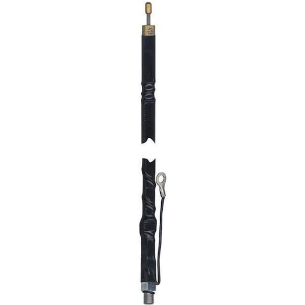 Wilson Cb Antennas Wilson Antennas 305-486 4 ft. Silver Load FGT Series Fiberglass Whip Black - 305-486