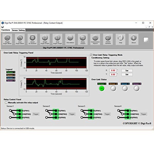 Inclinación digital de precisión de 2 ejes, módulo de sensor de ángulo de inclinación, 0002ft 02mmM, conforme a NIST - 2-05002-99