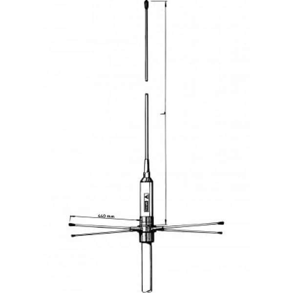Procomm 6 m 1000KHz VHF Fiberglass Antenna - PCF6