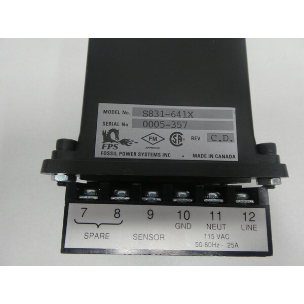 Sistema de energía Fossil Power SUNSPOT II PILOT FLAME SCANNER 120V-AC SENSOR - S831-641X