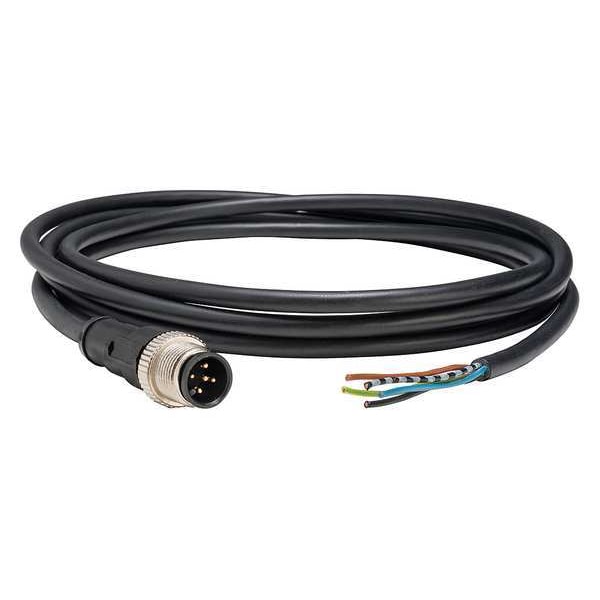 Telemecanique Sensors Cordset, 6.56 ft., Negro, 250VAC/300VDC - XZCP1564L2