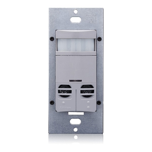 Sensor de ocupación Leviton, PIR/Ultrasónico, 120-277V AC, Gris - OSSMD-MAG