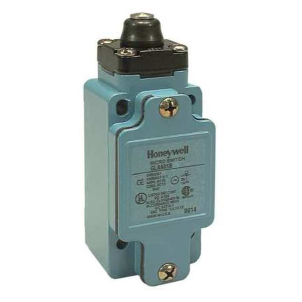 Interruptor de límite Honeywell, embolo, 1NC/1NO, 10A @ 600V CA, Ubicación del actuador: Arriba - GLAA01B