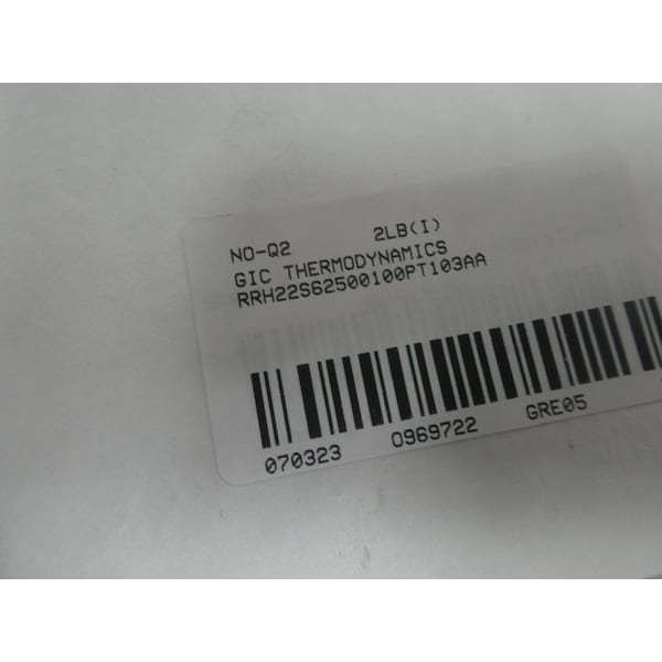 Gic Thermodynamics 22IN 1/4IN RTD - RRH22S62500100PT103AA
