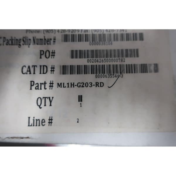 Interruptor Barksdale 100250F 125250480600VCAc, ML1HG203RD - ML1H-G203-RD