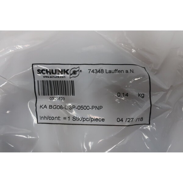 Schunk con sensor de proximidad con cable de extensión - IN 40-S-M8-PNP KA BG08-L 3P-0500-PNP