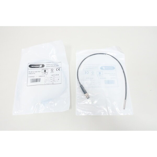 Schunk con sensor de proximidad con cable de extensión - IN 40-S-M8-PNP KA BG08-L 3P-0500-PNP