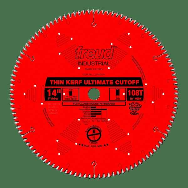 Freud Thin Kerf Ultimate Cut-Off Blade, 14 - LU74R014