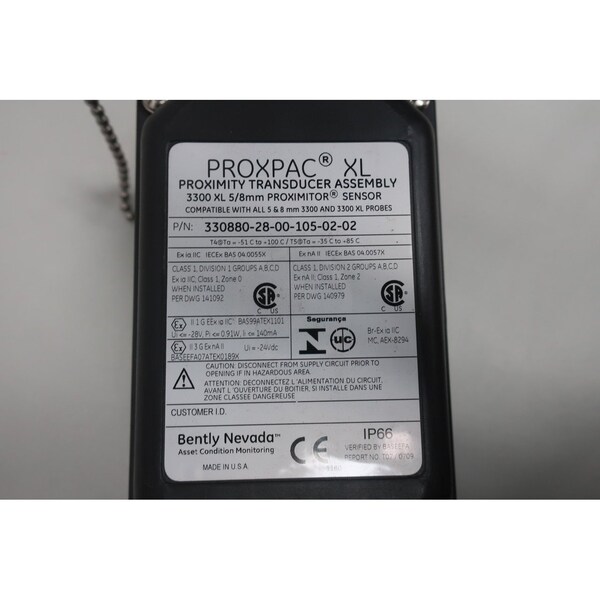 Ensamble de transductor Proximitor ProxPac de Bently Nevada 3300 XL de 5/8MM - Sensor de proximidad 330880-28-00-105-02-02.