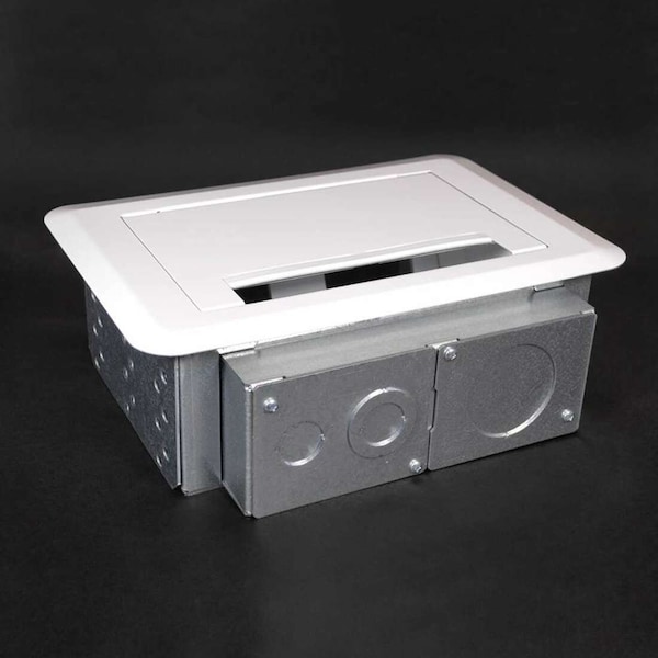 Legrand Wiremold Evolution Series 4-Gang Wall Box - 4-gang - White - Steel - EFSB4