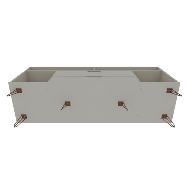 Manhattan Comfort Rockefeller 62.99 TV Stand, Off White - 130GMC3