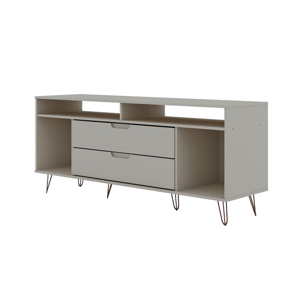 Manhattan Comfort Rockefeller 62.99 TV Stand, Off White - 130GMC3