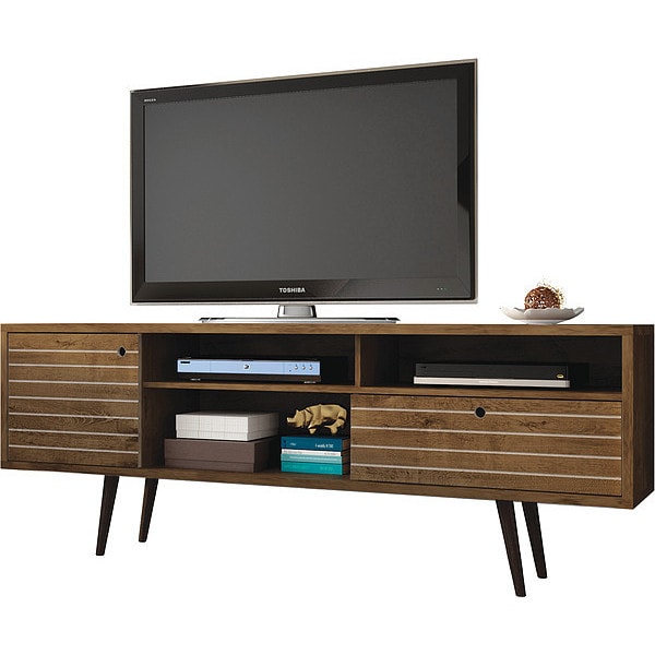 Manhattan Comfort TV Stand, Mid Century, Brown, 70.86" - 202AMC9